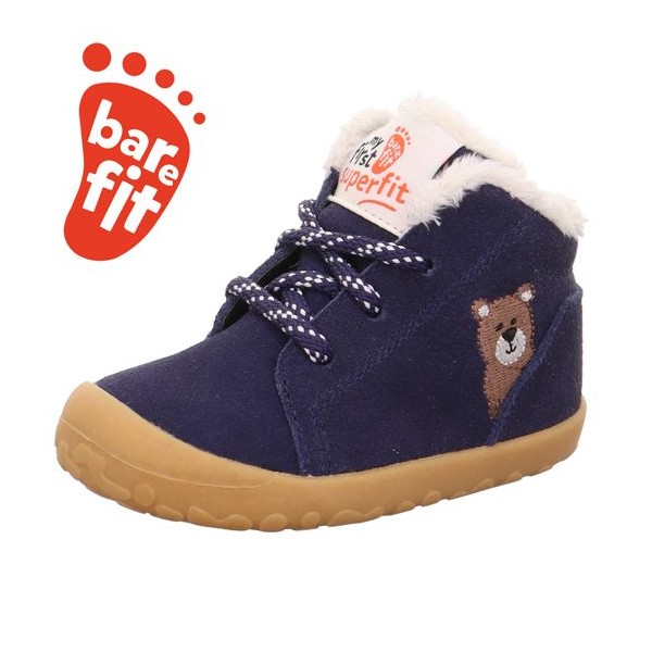 Superfit Flummi Buty Barefoot Ocieplane 1-009668-8000, BLAU