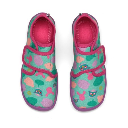 Affenzahn Slipper Cotton Movy Owl– kapcie dziecięce z bawełny organicznej - 01398-20024 Sówki