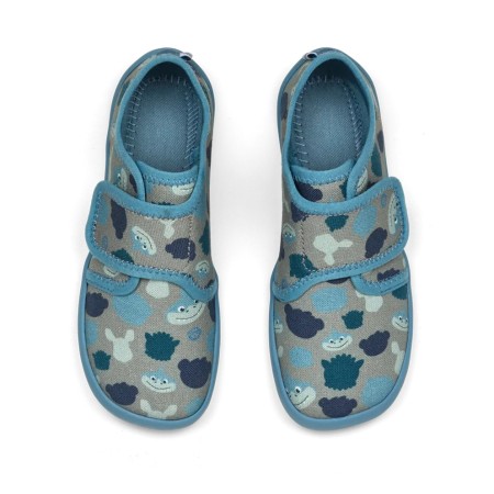 Affenzahn Slipper Cotton Movy Shark – kapcie dziecięce z bawełny organicznej - 01398-30211 Rekin