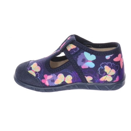 Milami Szerokie Elastyczne Kapcie Motylki Fioletowe 112 BR-37