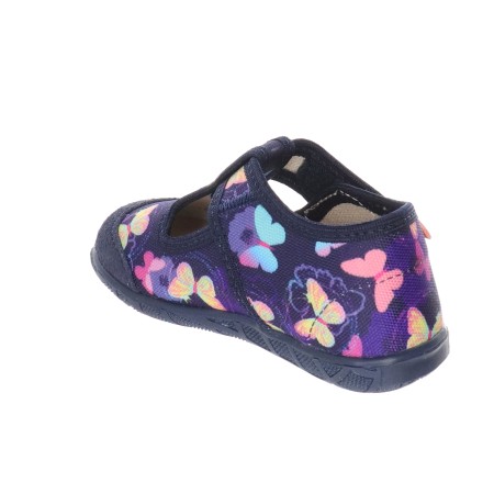 Milami Szerokie Elastyczne Kapcie Motylki Fioletowe 112 BR-37