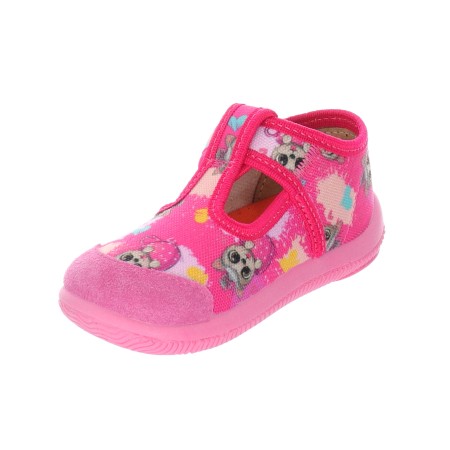 Milami Szerokie Elastyczne Kapcie Różowe Kotki 226 BR-6 PINK