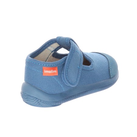 Milami Szerokie Elastyczne Kapcie Niebieskie Gładkie 226-6 BLUE