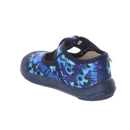 Milami Szerokie Elastyczne Kapcie Niebieskie Piłki 226 BR-23 BLUE