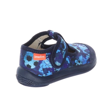 Milami Szerokie Elastyczne Kapcie Niebieskie Piłki 226 BR-23 BLUE