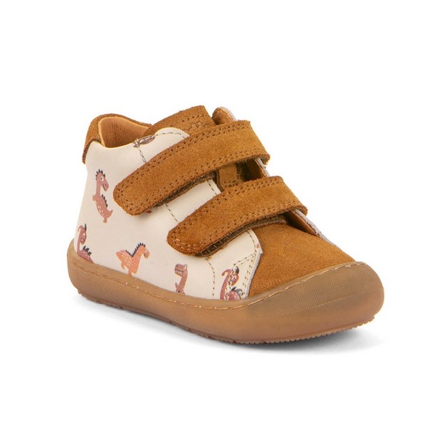 Froddo Ollie S G2130328-49 Brown+, Brązowe trzewiki w dinozaury