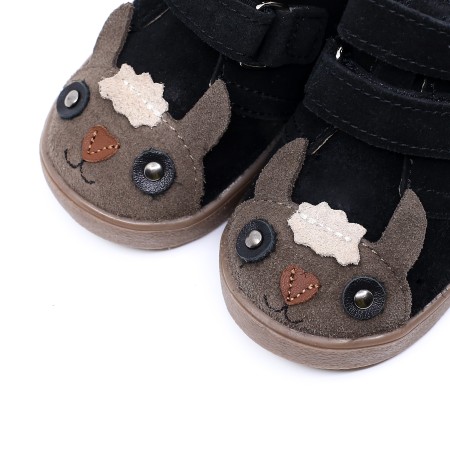 MRUGAŁA SUZIE ALPACA BLACK 5180/5-99 5280/5-99 | CZARNE TRZEWIKI DLA DZIECI Z ALPAKĄ | ROZMIARY 20-30