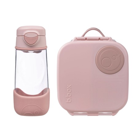 b.box Zestaw Sportowa butelka tritanowa 450 ml + Mini Lunchbox, Blush Crush