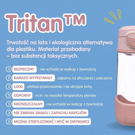 b.box Zestaw Sportowa butelka tritanowa 450 ml + Mini Lunchbox, Blush Crush