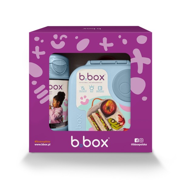 b.box Zestaw Sportowa butelka tritanowa 450 ml + Mini Lunchbox, Chill out, b.box