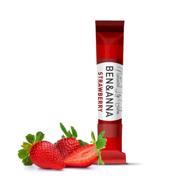 BEN&ANNA Naturalny balsam do ust Strawberry, truskawkowy, 6g