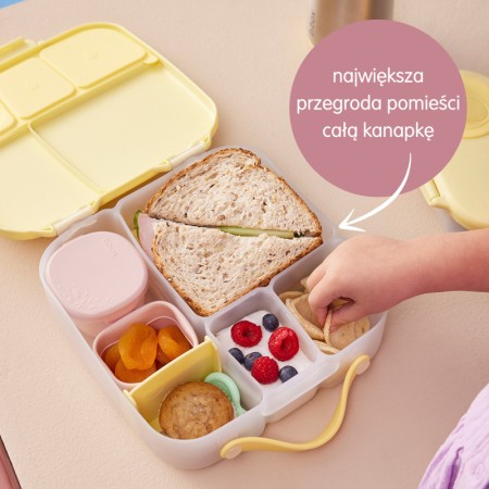 b.box lunchbox duży | śniadaniówka do szkoły, do pracy | Lemon Twist żółty