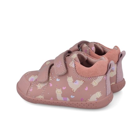 Garvalin Soft Barefoot Trzewiki Dziewczęce 251306-A159 Różowe z Alpaką