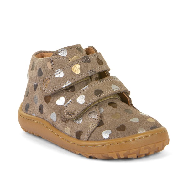 Froddo Barefoot First Step G2130360-13 BEIGE, Trzewiki Szerokie Beżowe w serduszka