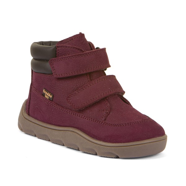 Froddo Barefoot ZERU TEX G2110150-9 BORDEAUX, Lekko Ocieplane Trzewiki z Membraną