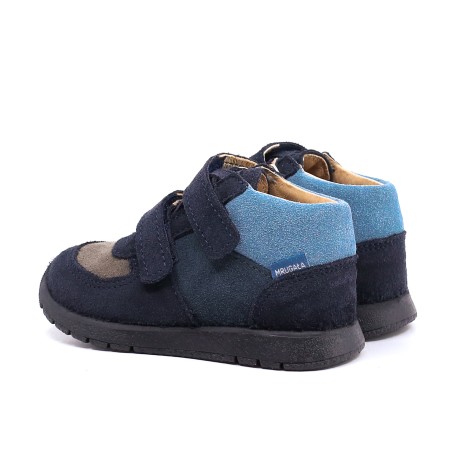 MRUGAŁA KRIS BLU 4126/5-77 - Granatowy Trzewik Sportowy ze Skóry Naturalnej dla Dzieci | Rozmiary 26-31