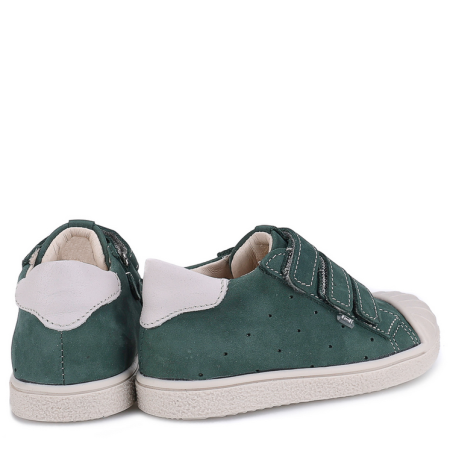 EMEL Trampki Skórzane na Rzepy | BERLIN E 2805A-3 | Zielone