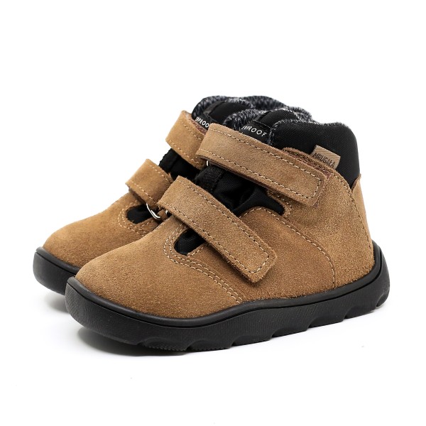 MRUGAŁA MADI BAREFOOT KARMEL TRZEWIKI OCIEPLANE Z NIEPRZEMAKALNĄ MEMBRANĄ TE-POR | Rozmiary 20-30