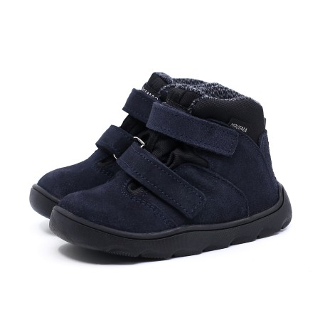 MRUGAŁA MADI BAREFOOT BLU TRZEWIKI OCIEPLANE Z NIEPRZEMAKALNĄ MEMBRANĄ TE-POR | Rozmiary 20-30