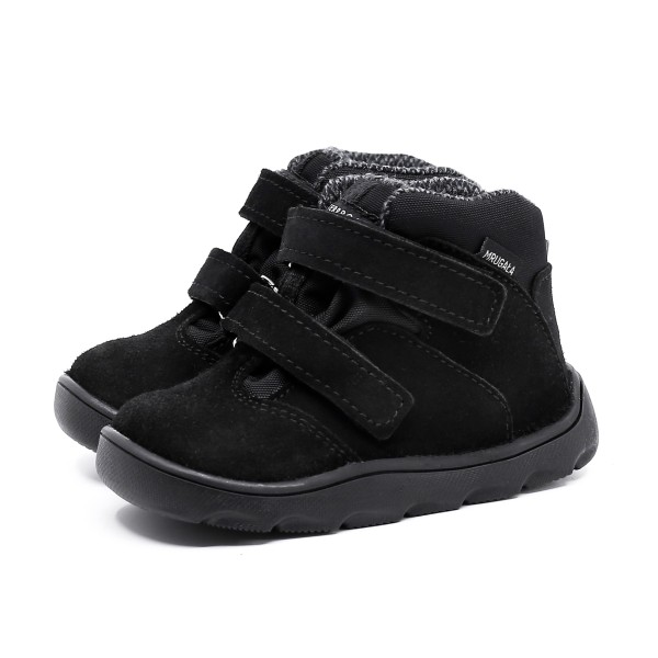 MRUGAŁA MADI BAREFOOT BLACK TRZEWIKI OCIEPLANE Z NIEPRZEMAKALNĄ MEMBRANĄ TE-POR | Rozmiary 20-30