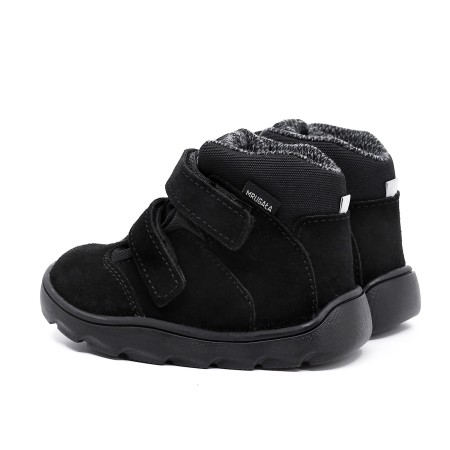 MRUGAŁA MADI BAREFOOT BLACK TRZEWIKI OCIEPLANE Z NIEPRZEMAKALNĄ MEMBRANĄ TE-POR | Rozmiary 20-30