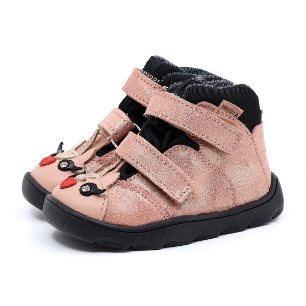 MRUGAŁA NEKO BAREFOOT PONY ROSA POŁYSK TRZEWIKI OCIEPLANE Z NIEPRZEMAKALNĄ MEMBRANĄ TE-POR | Rozmiary 20-33