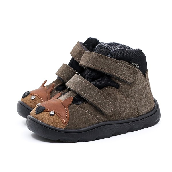 MRUGAŁA NEKO BAREFOOT FOX GREY TRZEWIKI OCIEPLANE Z NIEPRZEMAKALNĄ MEMBRANĄ TE-POR | Rozmiary 20-30