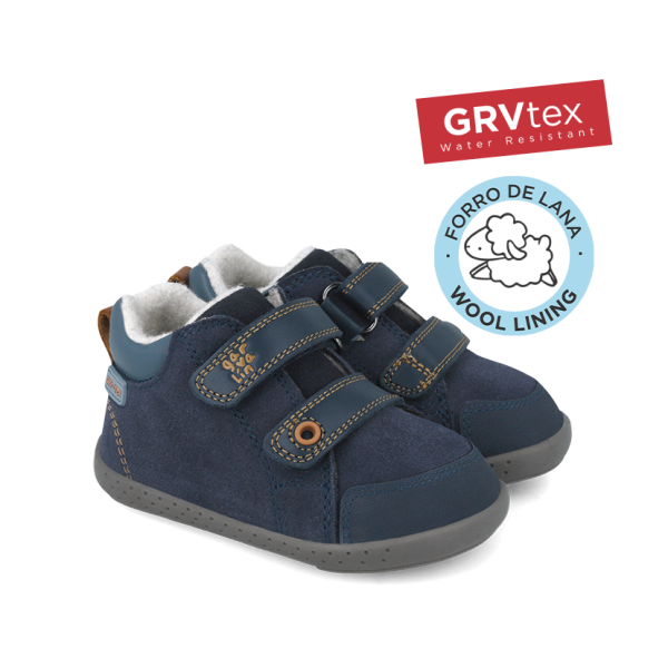 Garvalin Soft Barefoot Ocieplane Wełną Trzewiki Dziecięce z Mambraną 251308-A089FB