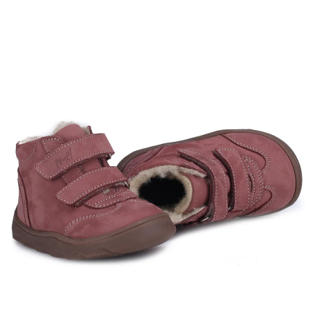 EMEL Barefoot Jesienno Zimowe Trzewiki Skórzane Ocieplone Wełną | Kodiak EV 2725D-3