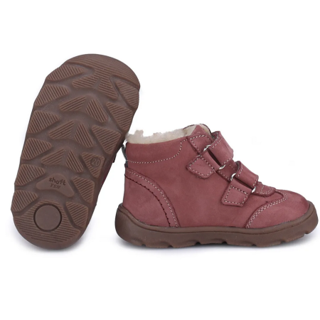 EMEL Barefoot Jesienno Zimowe Trzewiki Skórzane Ocieplone Wełną | Kodiak EV 2725D-3