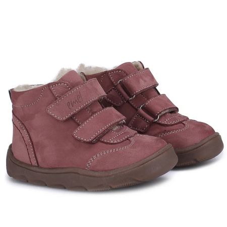 EMEL Barefoot Jesienno Zimowe Trzewiki Skórzane Ocieplone Wełną | Kodiak EV 2725D-3