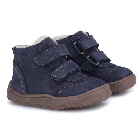 EMEL Barefoot Jesienno Zimowe Trzewiki Skórzane Ocieplone Wełną | Kodiak EV 2725D-1