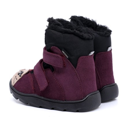 MRUGAŁA HELI KITTY PLUM BAREFOOT ZIMOWE TRZEWIKI Z MEMBRANĄ TE-POR