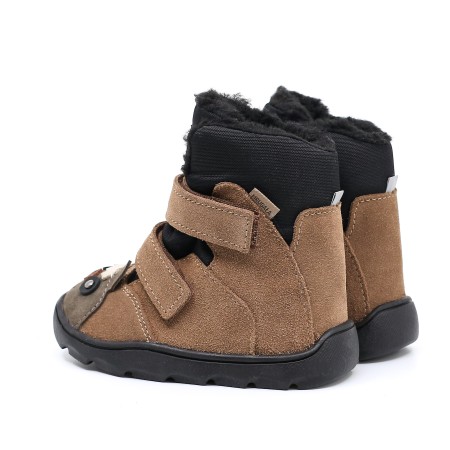 MRUGAŁA HELI ALPACA KARMEL BAREFOOT ZIMOWE TRZEWIKI Z MEMBRANĄ TE-POR