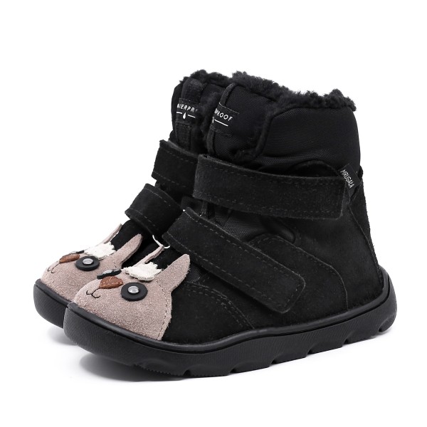 MRUGAŁA HELI ALPACA BLACK BAREFOOT ZIMOWE TRZEWIKI Z MEMBRANĄ TE-POR