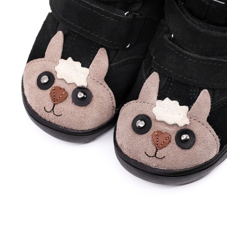 MRUGAŁA HELI ALPACA BLACK BAREFOOT ZIMOWE TRZEWIKI Z MEMBRANĄ TE-POR