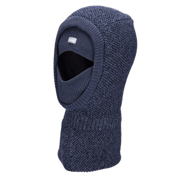 TUTU Kominiarka Merino 100% zimowa dla dziecka z ochroną czoła i twarzy, Navy
