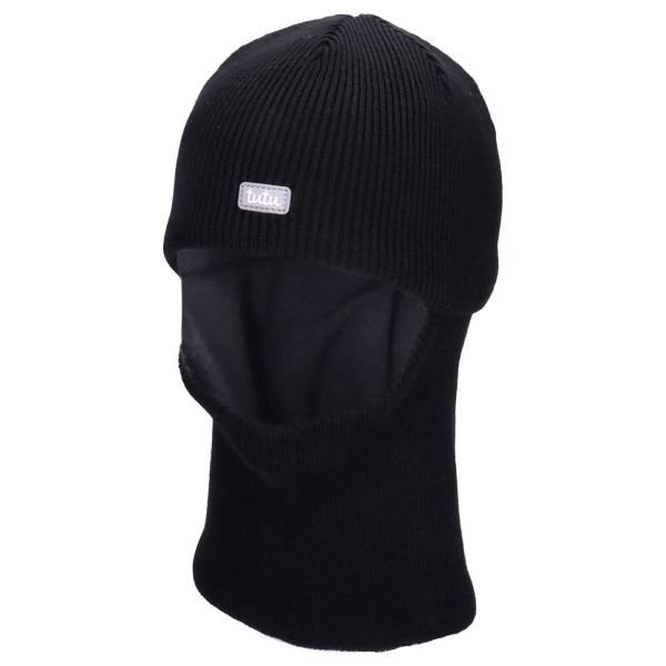 TUTU Kominiarka Merino 100% zimowa dla dziecka z odblaskami, Czarna