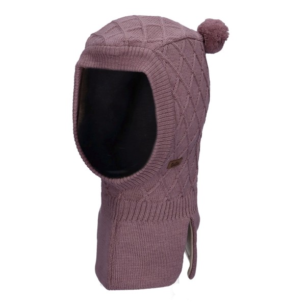 TUTU Kominiarka Merino 100% zimowa dla dziecka z membraną na uszy, Dusty Pink