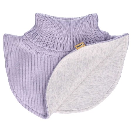 Komin Extrafine Merino 100% Zimowy Golfik dla dziecka, Jasno Szary LiliowyWełniany