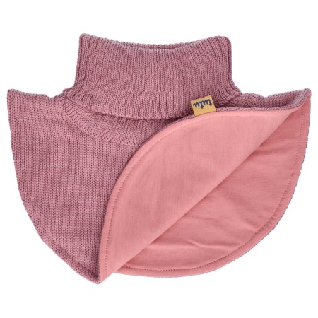 Komin Extrafine Merino 100% Zimowy Golfik dla dziecka, Różowy Wełniany