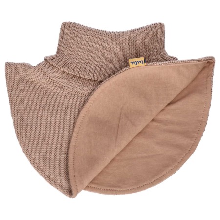 Komin Extrafine Merino 100% Zimowy Golfik dla dziecka, Beżowy Wełniany