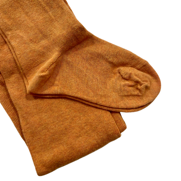 WOLA BAWEŁNIANE RAJSTOPY DZIECIĘCE GŁADKIE, KOLOR MUSZTARDOWY, RUDY, DYNIOWY