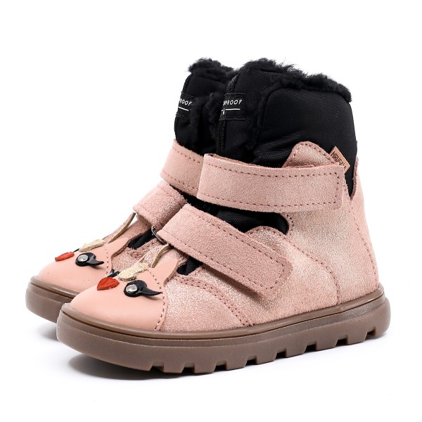 MRUGAŁA MALI PONY ROSA POŁYSK ZIMOWE TRZEWIKI Z MEMBRANĄ TE-POR, Śniegowce dla Dzieci