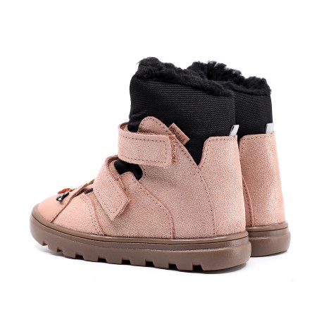 MRUGAŁA MALI PONY ROSA POŁYSK ZIMOWE TRZEWIKI Z MEMBRANĄ TE-POR