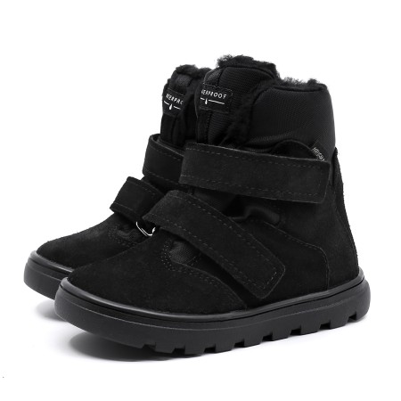 MRUGAŁA IWO Black Zimowe Nieprzemakalne Trzewiki, Śniegowce dla Dzieci