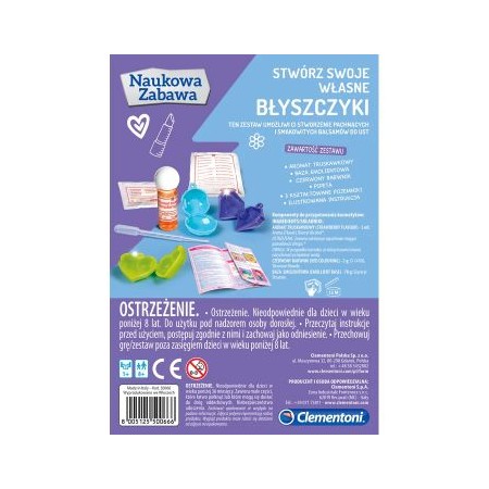 Clementoni Naukowa Zabawa. Stwórz swoje błyszczyki 8+