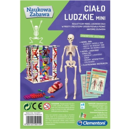 Clementoni Naukowa Zabawa LAB. Ciało Ludzkie Mini | 8+