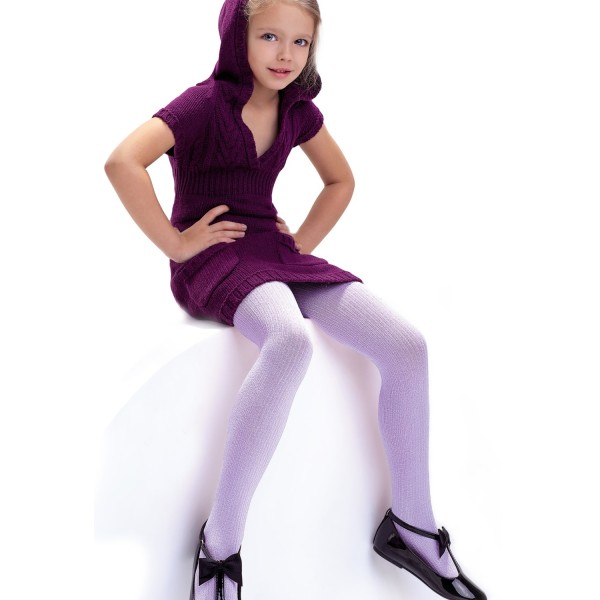 RAJSTOPY DZIEWCZĘCE PRĄŻKOWANE KNITTEX | AGATKA LILA
