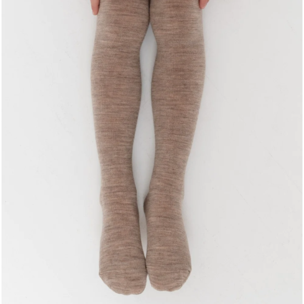 STEVEN Rajstopy DZIECIĘCE MERINO WOOL, WEŁNA MERYNOSA, GŁADKIE BEŻOWE